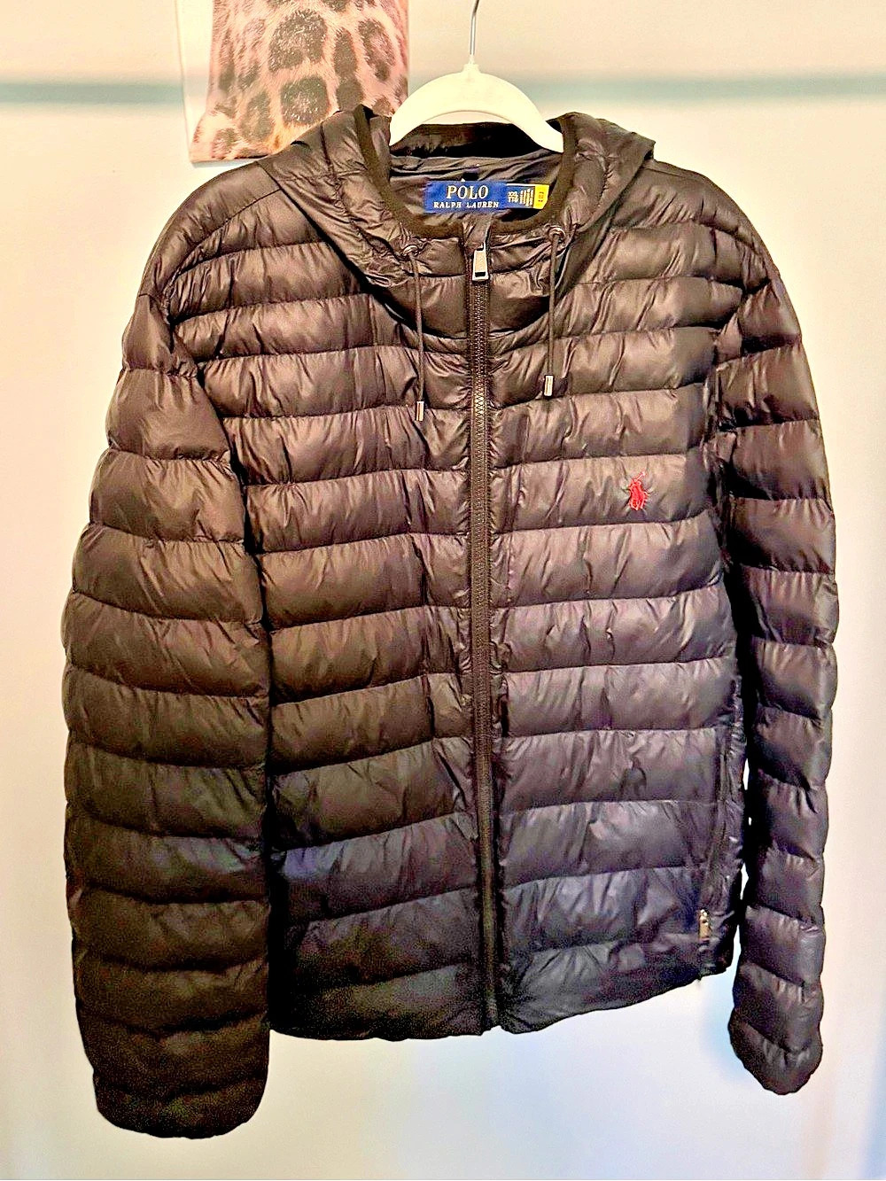 Polo Ralph Lauren Hooded Packable Down Puffer Jacket Black XXL